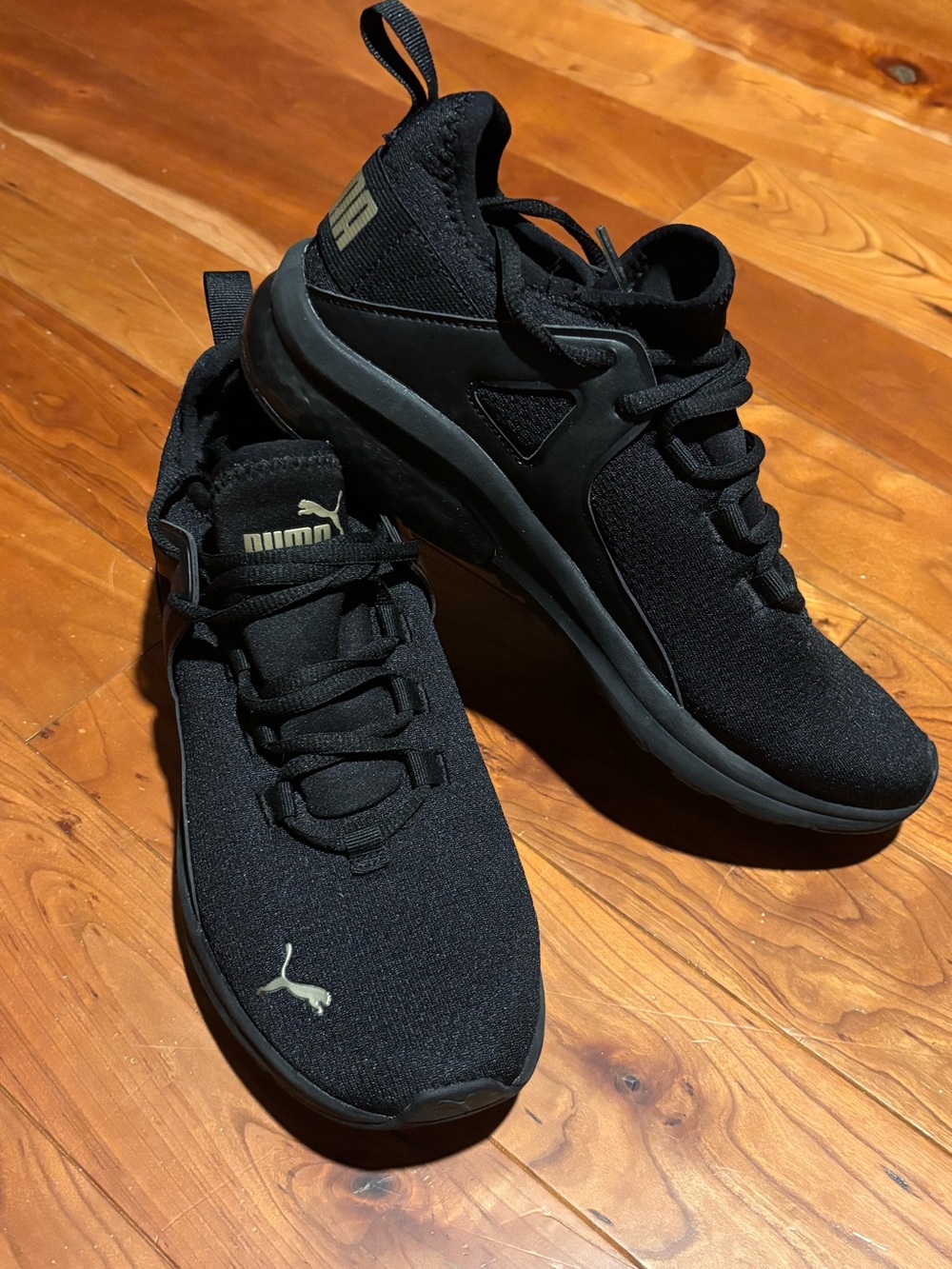 Black/Gold PUMA ELECTRON 2 RUNNING SHOE -SOFT FOAM OPTIMAL COMFORT